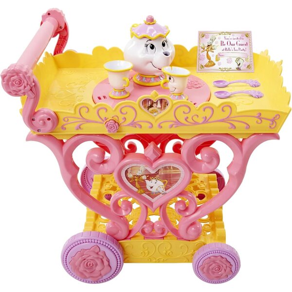 Disney Princess Belle Musik-Teewagen mit Mrs. Potts und Chip, magisches Spiel