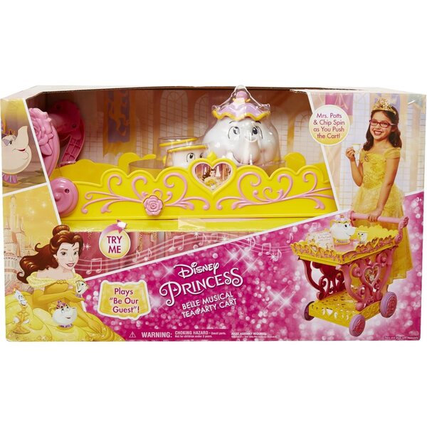 Disney Princess Belle Musik-Teewagen mit Mrs. Potts und Chip, magisches Spiel