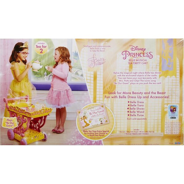 Disney Princess Belle Musik-Teewagen mit Mrs. Potts und Chip, magisches Spiel