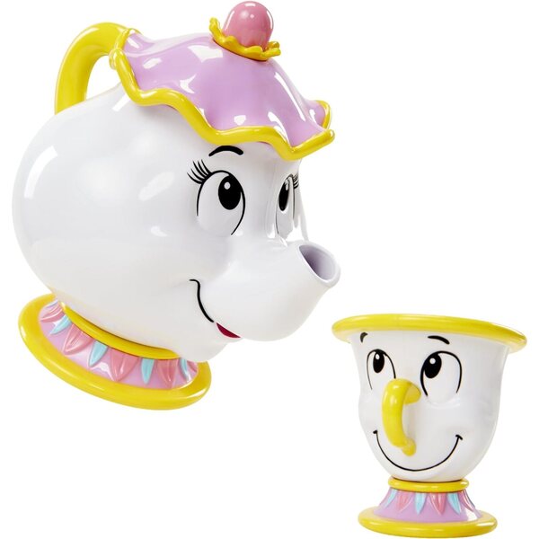 Disney Princess Belle Musik-Teewagen mit Mrs. Potts und Chip, magisches Spiel