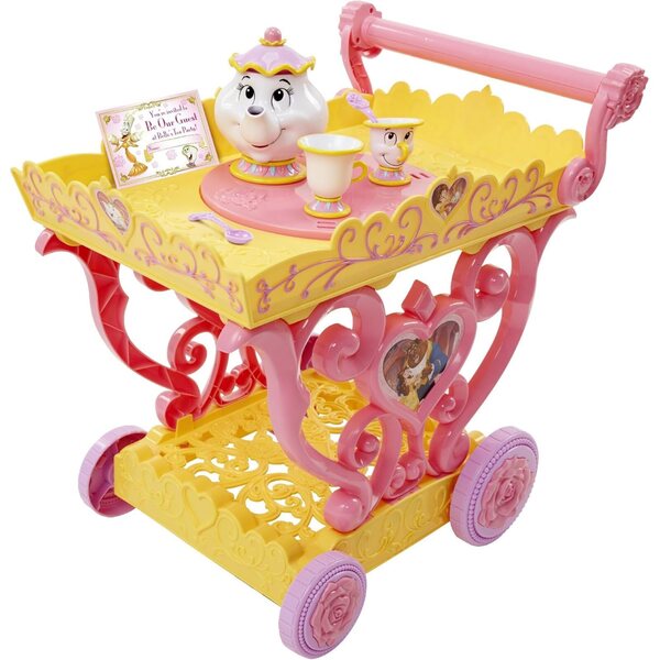 Disney Princess Belle Musik-Teewagen mit Mrs. Potts und Chip, magisches Spiel