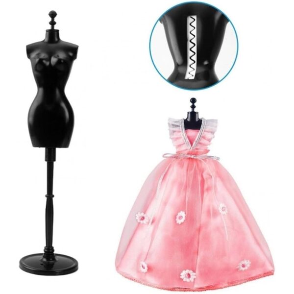 Set mit 5 Mini-Schaufensterpuppen für Plastikpuppen, 27 cm, Schwarz – Ausstellung von Kleidern und Kleidung