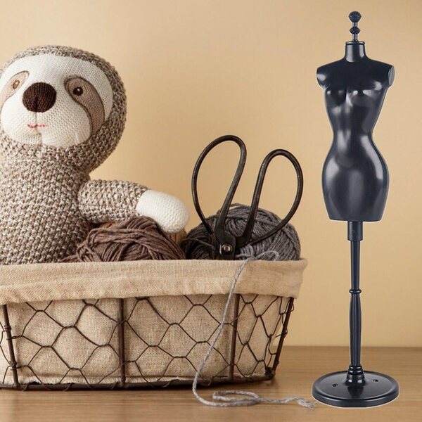 Set mit 5 Mini-Schaufensterpuppen für Plastikpuppen, 27 cm, Schwarz – Ausstellung von Kleidern und Kleidung