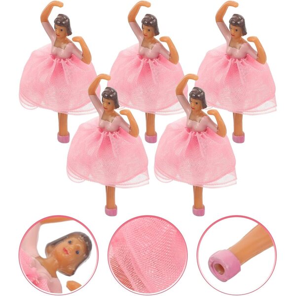 Set mit 5 Ballerina-Puppen für die Spieluhr, realistische Prinzessinnen-Dekorationen