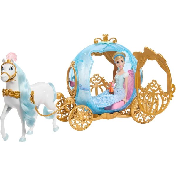 Mattel Disney Princess Cinderella's Carrosse Magique – Magisches und helles Spiel