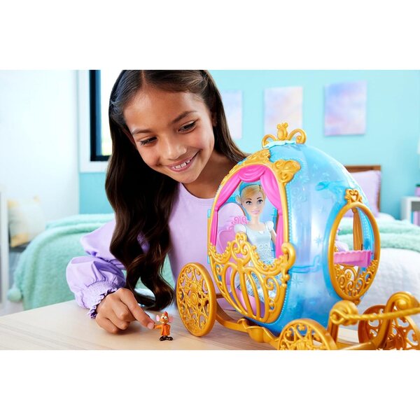 Mattel Disney Princess Cinderella's Carrosse Magique – Magisches und helles Spiel