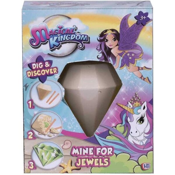 HTI Magical Kingdom Mines Jewels Spiel für Kinder ab 3 Jahren, Graben und Entdecken