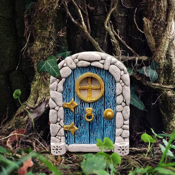Miniatur-Feentür aus Holz für Garten- und Innen- und Außendekorationen