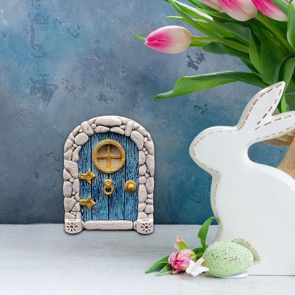 Miniatur-Feentür aus Holz für Garten- und Innen- und Außendekorationen