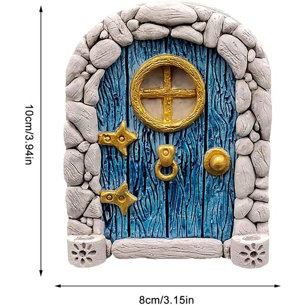 Miniatur-Feentür aus Holz für Garten- und Innen- und Außendekorationen