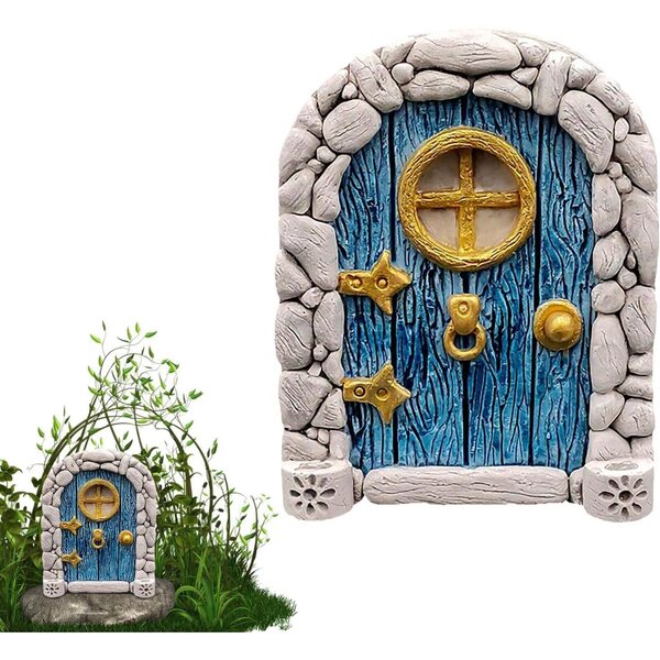 Miniatur-Feentür aus Holz für Garten- und Innen- und Außendekorationen