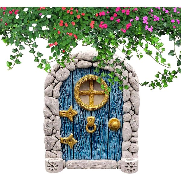 Miniatur-Feentür aus Holz für Garten- und Innen- und Außendekorationen