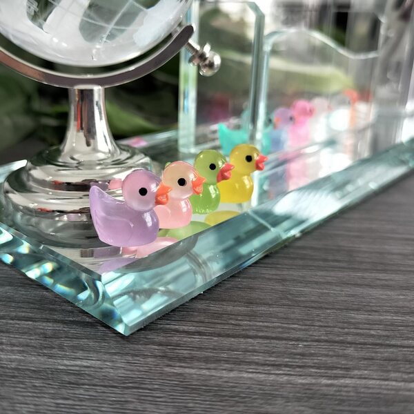 Cidinge 60 Mini luminiscenční káčátka v pryskyřici pro zahradní a kutilské dekorace