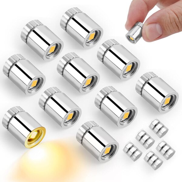 Mini LED světla na baterie 10ks pro DIY dekorace a modely s teplým světlem