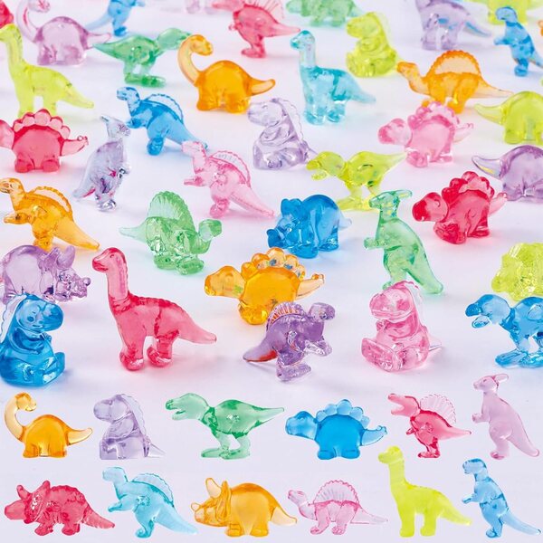 DIYDEC Mini pryskyřiční dinosauři 120 kusů pro dekorace domečku pro panenky a mikrozahrady