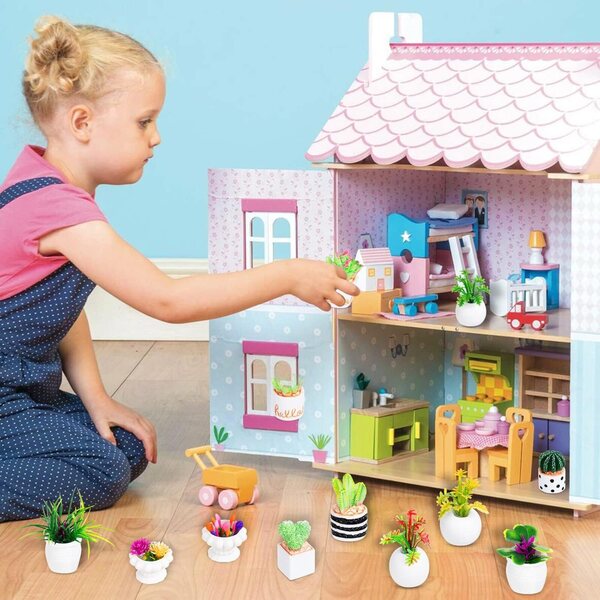 26 Miniatur-Kunstpflanzen mit Töpfen für Puppenhäuser 1:12 – Dekorationen und Geschenke