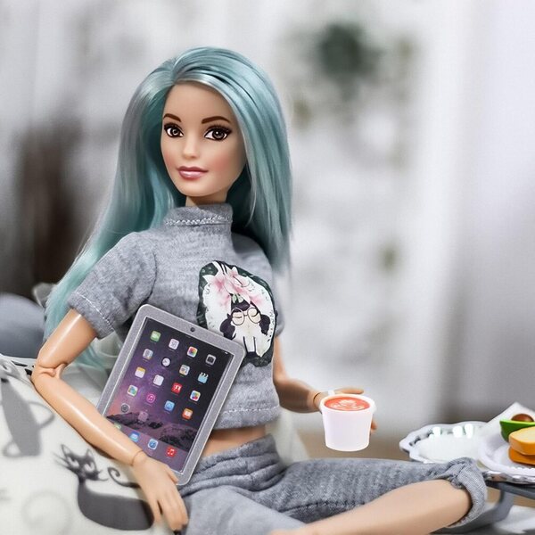 Zubehör Miniatur-Laptop-Puppenhaus 1:12 – Set mit 17 Teilen für Dekorationen und Spiele