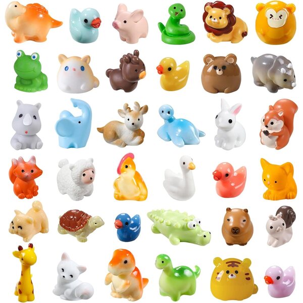 Set van 40 mini-harsdieren voor miniatuurtuinen en creatieve decoraties