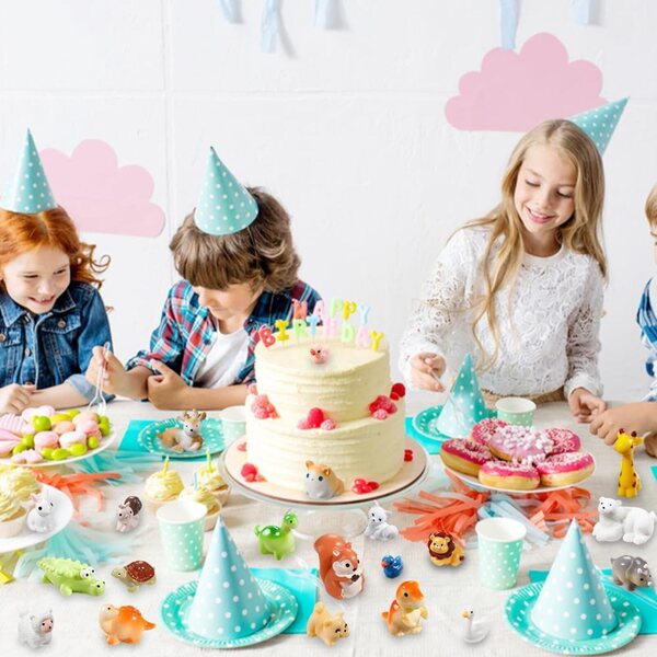 Set mit 40 Mini-Tieren aus Kunstharz für Miniaturgärten und kreative Dekorationen