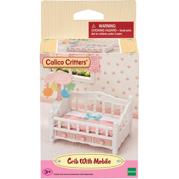 Calico Critters bērnu gultiņa ar mūzikas kastīti lellēm — mēbeļu komplekts bērnu istabai