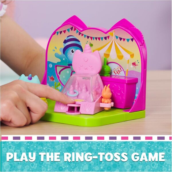 Gabby's poppenhuis Kitty Narwhal Carnival Room met spelletjes en meubels voor 3+ poppen