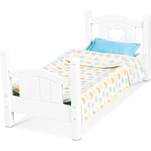 Melissa & Doug Mine to Love houten bed voor poppen tot 45 cm, wit