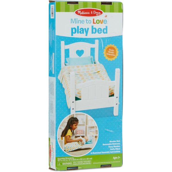 Melissa & Doug Mine to Love houten bed voor poppen tot 45 cm, wit