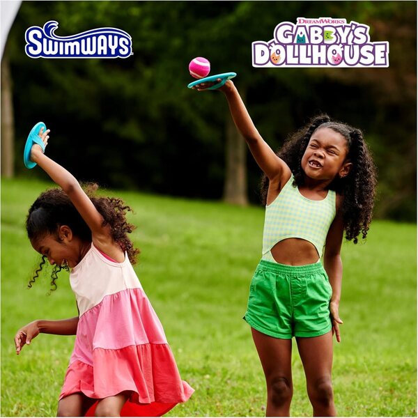 Swimways Gabby's Dollhouse Catch Game, Swimming Pool Accessories & Kids Outdoor Toys, Gabby's Dollhouse Party Supplies & Yard Games for Kids Aged 4 & Up