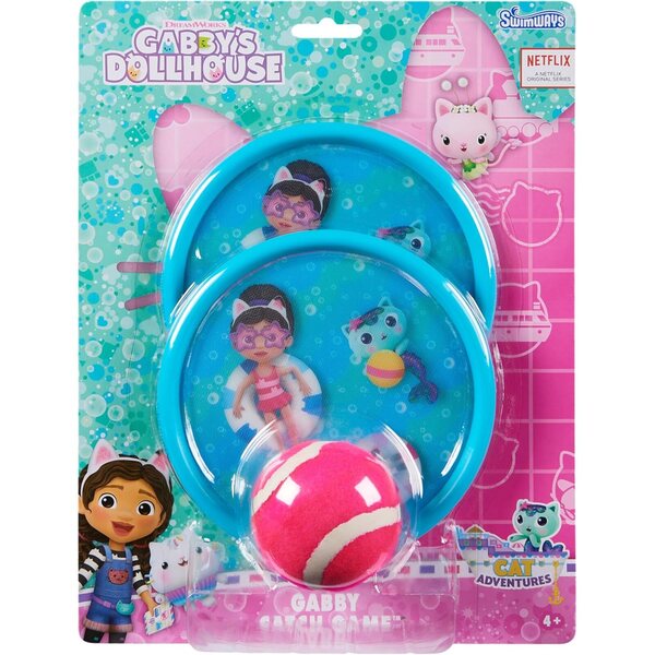 Swimways Gabby's Dollhouse Catch Game, Swimming Pool Accessories & Kids Outdoor Toys, Gabby's Dollhouse Party Supplies & Yard Games for Kids Aged 4 & Up