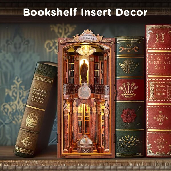 SainSmart Jr. Book Nook Kit – Holzminiatur mit LED für Bücherregal und Dekoration