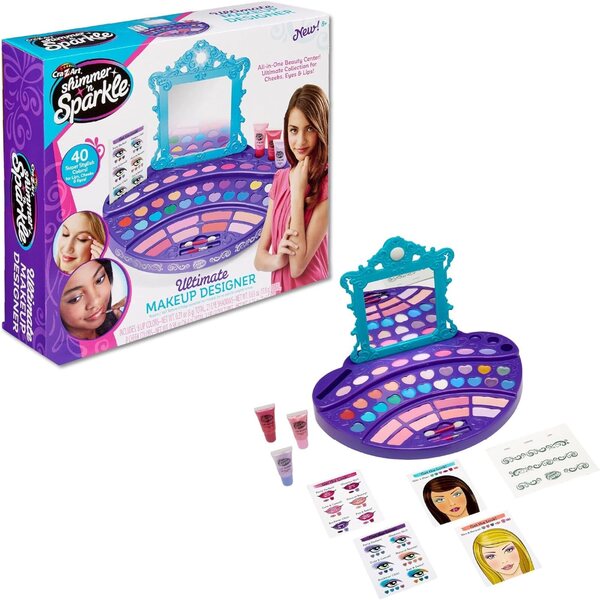 Cra-Z-Art Shimmer'n Sparkle complete make-upset met 40 kleuren en lichtgevende spiegel