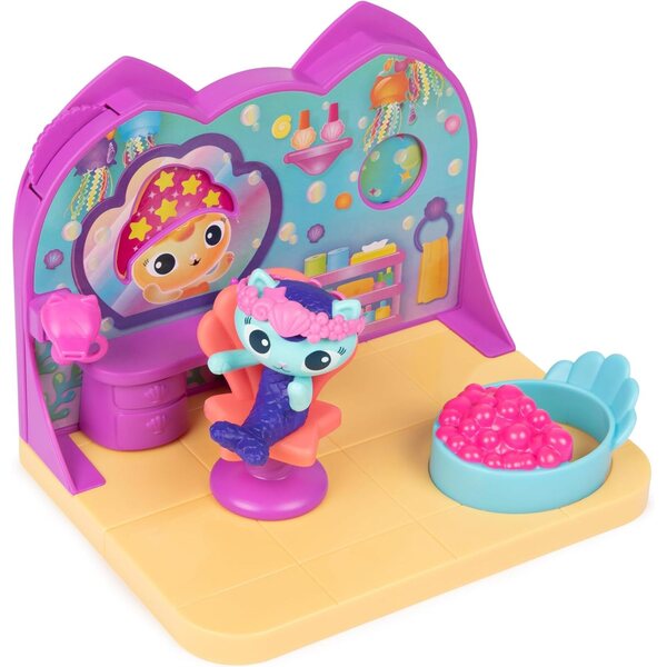 Gabby's Dollhouse MerCat Spa Room mit Figuren, Möbeln und Accessoires für Kinder ab 3 Jahren