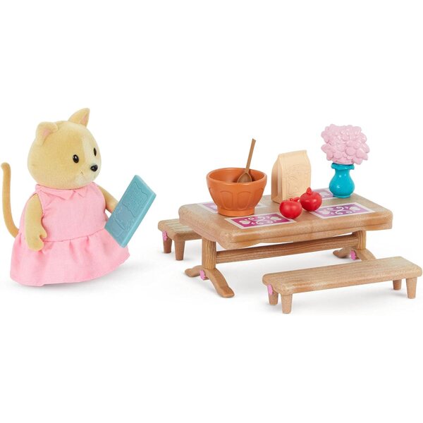 Li'l Woodzeez Schlafzimmer- und Esszimmer-Set mit Miniaturmöbeln und Accessoires