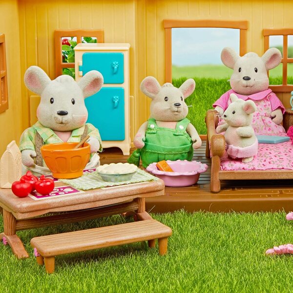 Li'l Woodzeez Schlafzimmer- und Esszimmer-Set mit Miniaturmöbeln und Accessoires