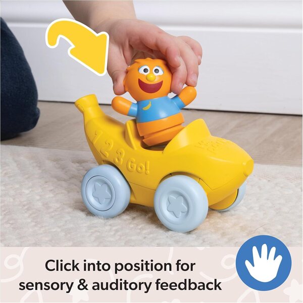 Herbie 1-2-3 Vehículo educativo con figura de clic y acción de retroceso para niños de 1 a 3 años