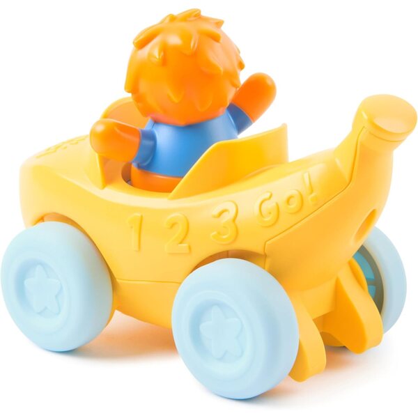Herbie 1-2-3 Vehículo educativo con figura de clic y acción de retroceso para niños de 1 a 3 años