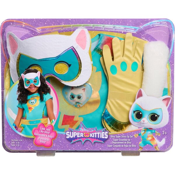 Disney Junior SuperKitties Bitsy 5-teiliges Superheldin-Kostümset für Mädchen ab 3 Jahren
