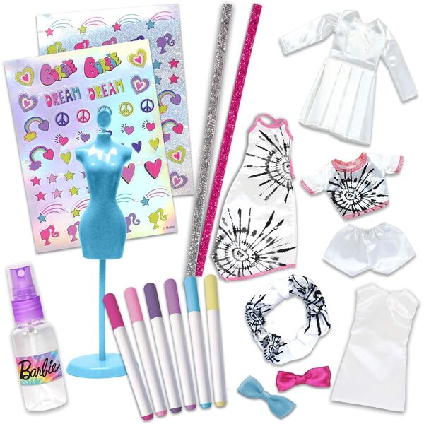 Tara Toys Tie-Dye Fashion Design Kit voor Barbie met kleding, stiften en stickers