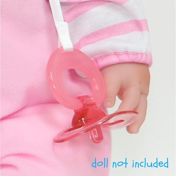 Kleidung für 12–14 Zoll große JC Toys-Puppen: Pink Bear Onesie mit Zubehör im Lieferumfang enthalten