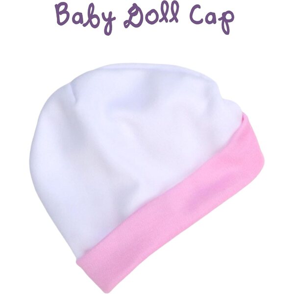 4-teiliges Babyausstattungsset für 12–14 Zoll große JC Toys-Puppen mit rosa und weißem Elefanten