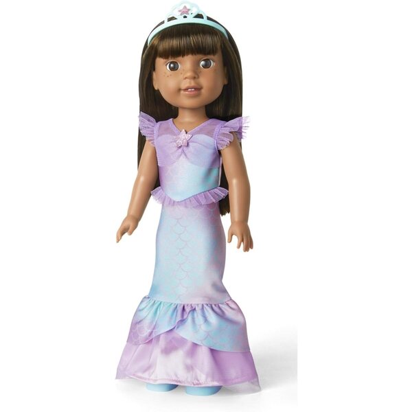 Glitzerndes 2-in-1-Meerjungfrauenkleid für American Girl WellieWishers 14,5 Zoll