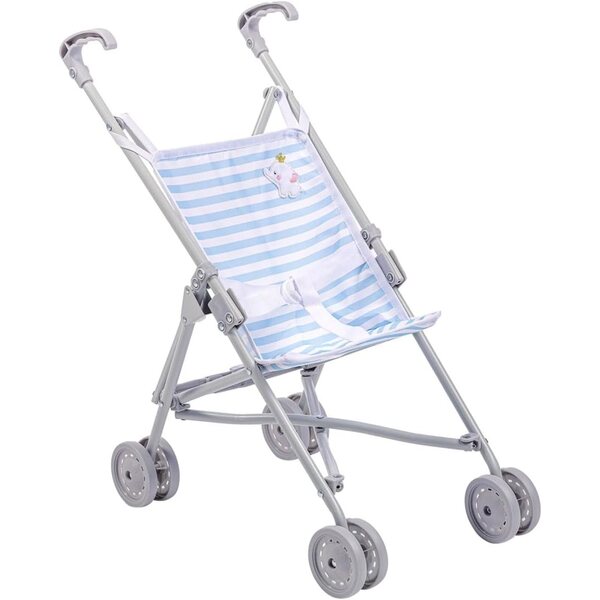 JC Toys faltbarer Kinderwagen für Puppen ab 2 Jahren mit Metallrahmen und Sicherheitsgurt
