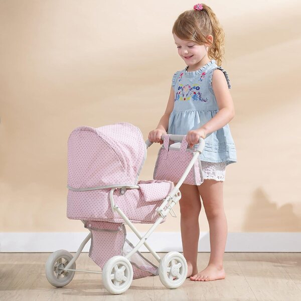 Olivia's Little World 2-in-1-Puppenkinderwagen mit Verdeck und abnehmbarem Stubenwagen
