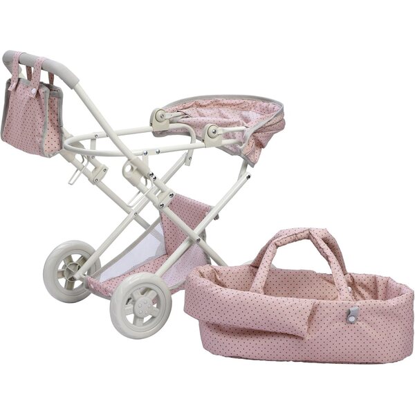 Olivia's Little World 2-in-1-Puppenkinderwagen mit Verdeck und abnehmbarem Stubenwagen
