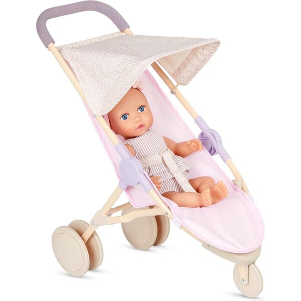 LullaBaby Kinderzimmer-Set mit realistischer 36-cm-Puppe, Kinderwagen und Hochstuhl