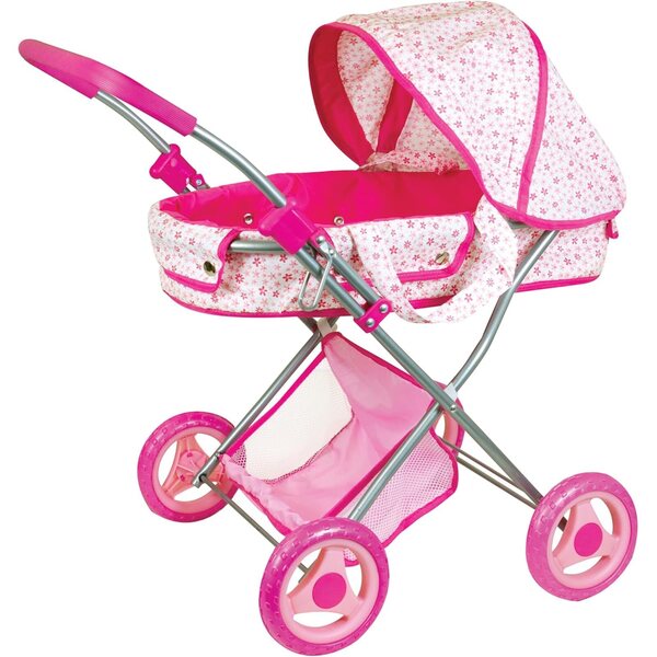 Lissi Deluxe Doll Pram with 13" Baby Doll, Also Includes Diaper Bag & Accessories, Nuturing and Role Play, For Ages 4 and up