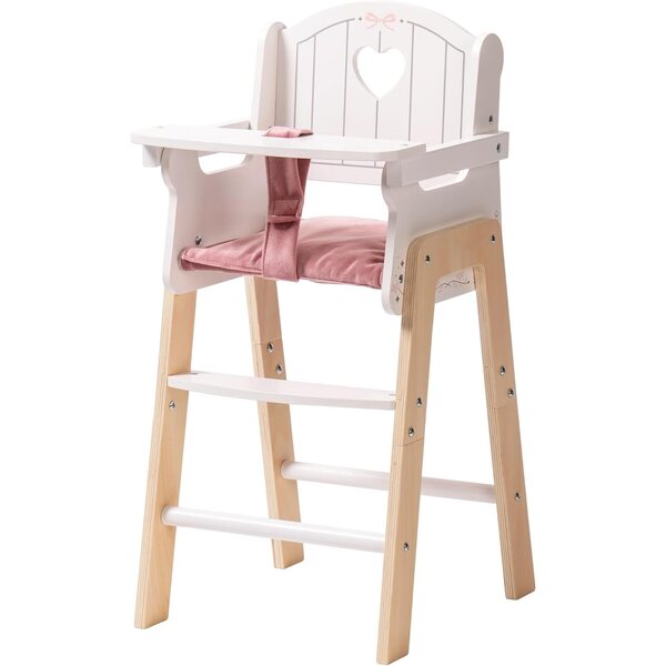 Roze houten kinderstoel voor poppen van 18 inch - Accessoire voor spel en fantasie