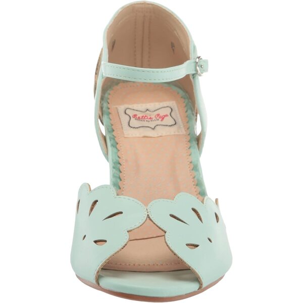 Vintage Damenschuhe Bettie Page Bp253 Julia Peep Toe 2,5" mit Ausschnitt
