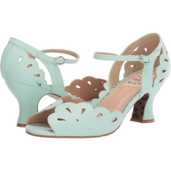 Vintage Damenschuhe Bettie Page Bp253 Julia Peep Toe 2,5" mit Ausschnitt