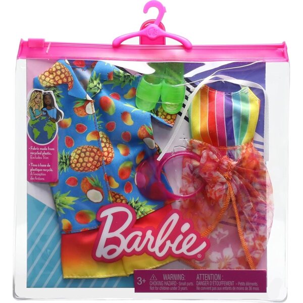 Barbie & Ken Strandkleidungsset: Kostüm, Sarong, Sommeraccessoires